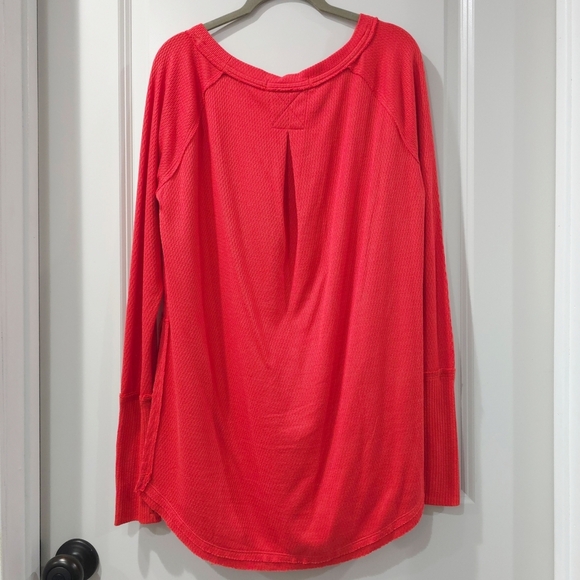 FREE PEOPLE Women's Red HEATWAVE Long Sleeve Tunic Top, Nwt, Size Xsmall - Picture 11 of 16